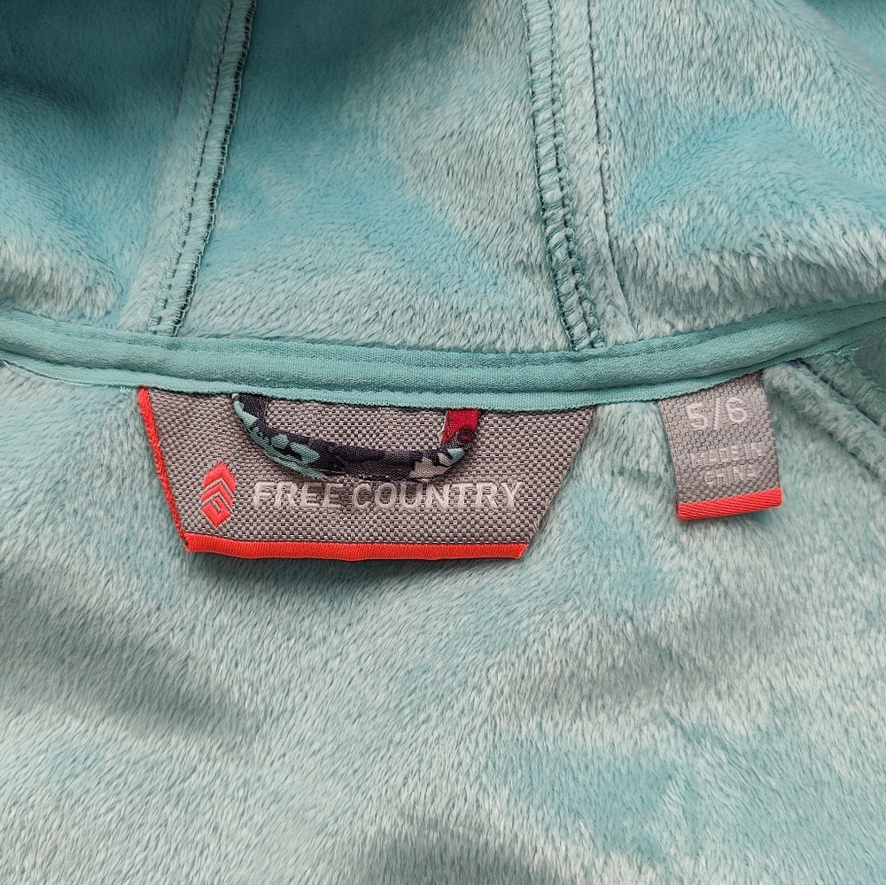 Free Country Girl's Softshell Wind & Water Resistant - Gray Floral - Size 5/6 - Picture 10 of 13